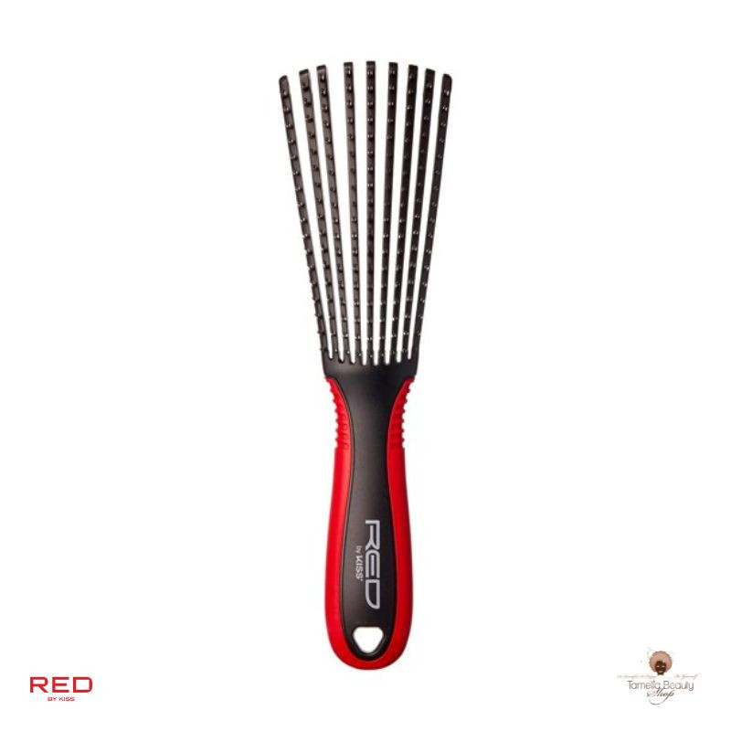 Brosse Antidérapante à 9 rangs pour démêler et définir Red by Kiss